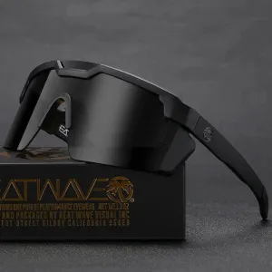 NEW High quality luxury Heat Wave brand sunglasses square Conjoined lens cycling Women men sun glasses UV400