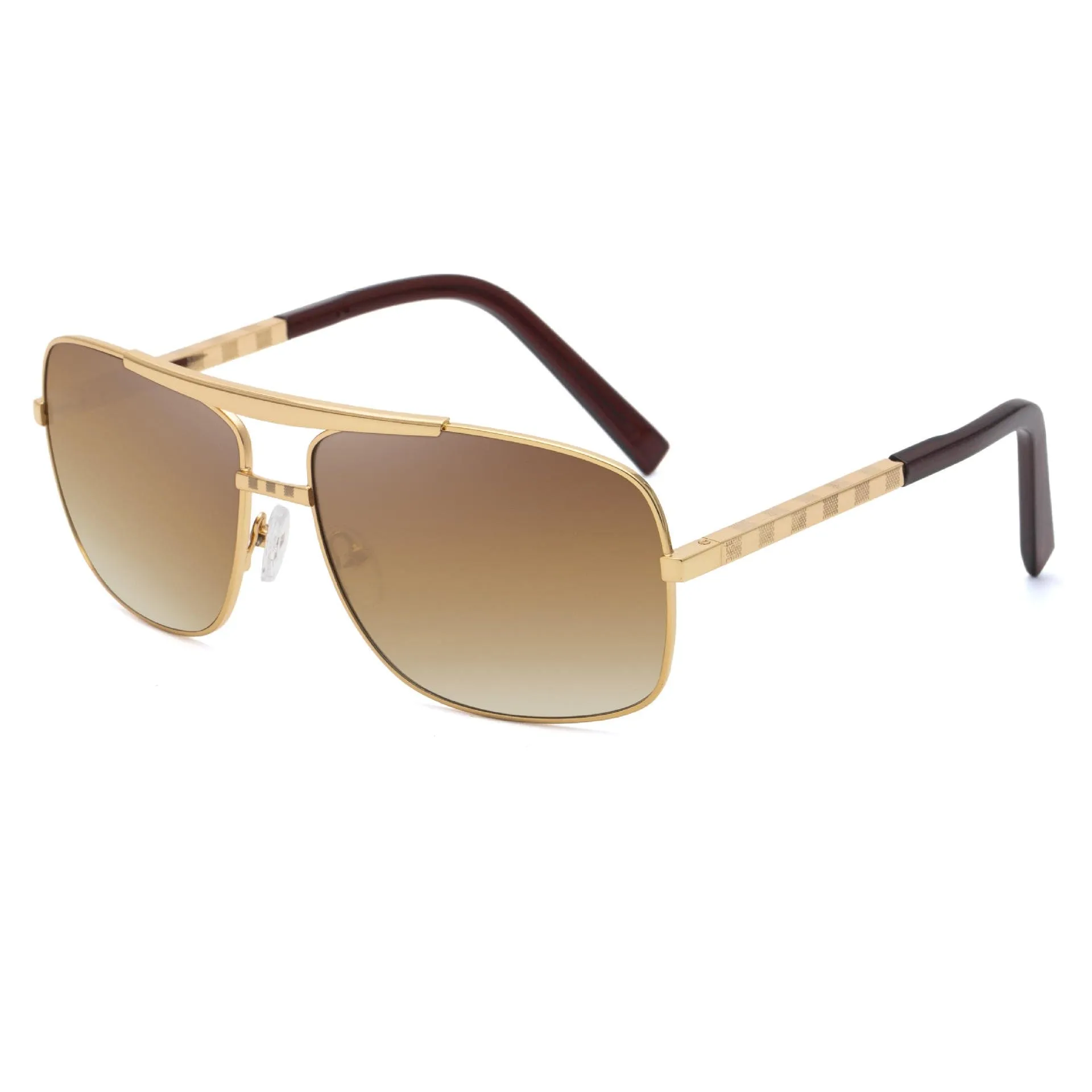 new mens retro square pilot sunglasses designer brand men sun glasses