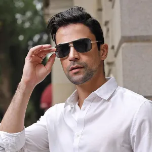 new mens retro square pilot sunglasses designer brand men sun glasses