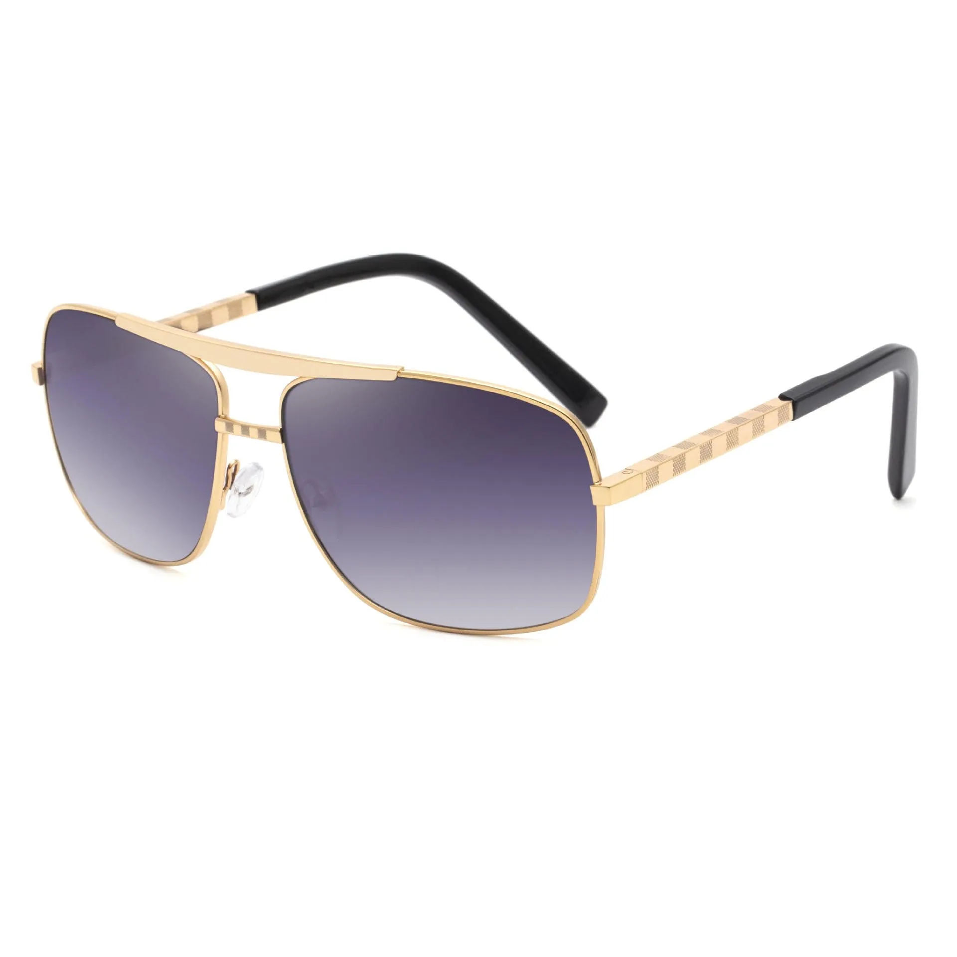new mens retro square pilot sunglasses designer brand men sun glasses