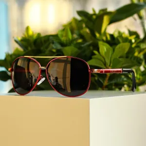 Oley Women's Oval Double Bridge Alloy Polarized Sunglasses Y7005