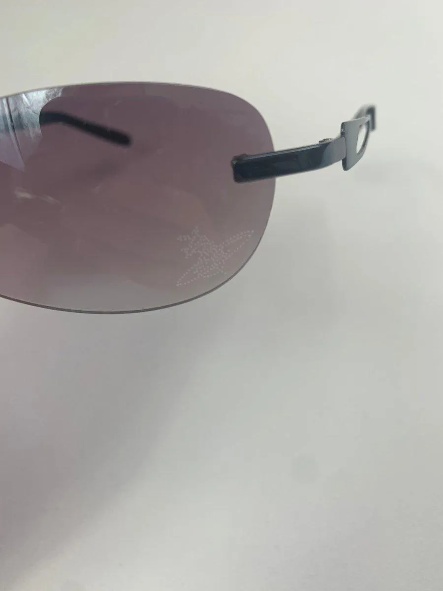 (OS) Vivienne Westwood 1990s Orb Engraved Frameless Sunglasses