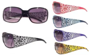 Oversized Flower & Rhinestone Sunglasses