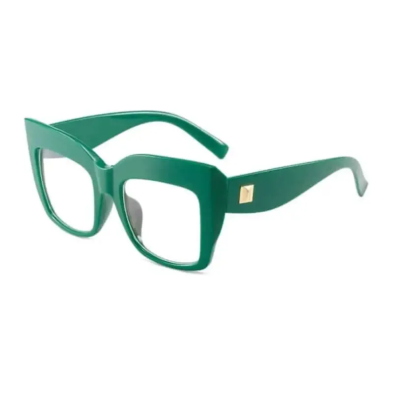 Oversized Square Frame Clear Glasses