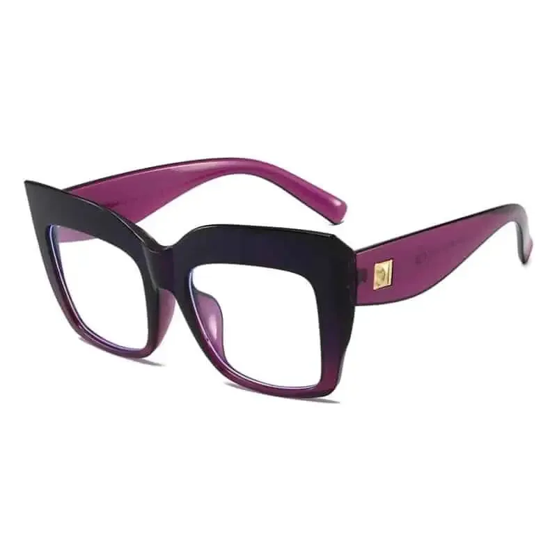 Oversized Square Frame Clear Glasses
