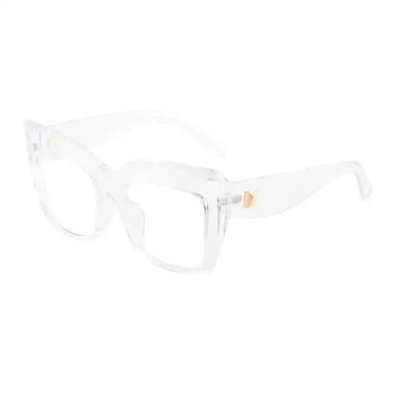Oversized Square Frame Clear Glasses