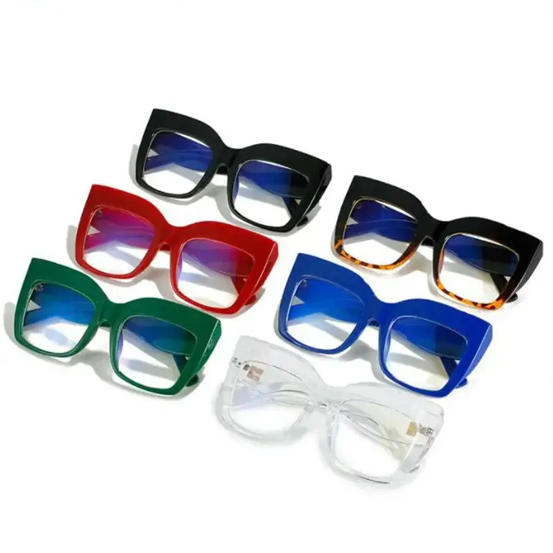 Oversized Square Frame Clear Glasses