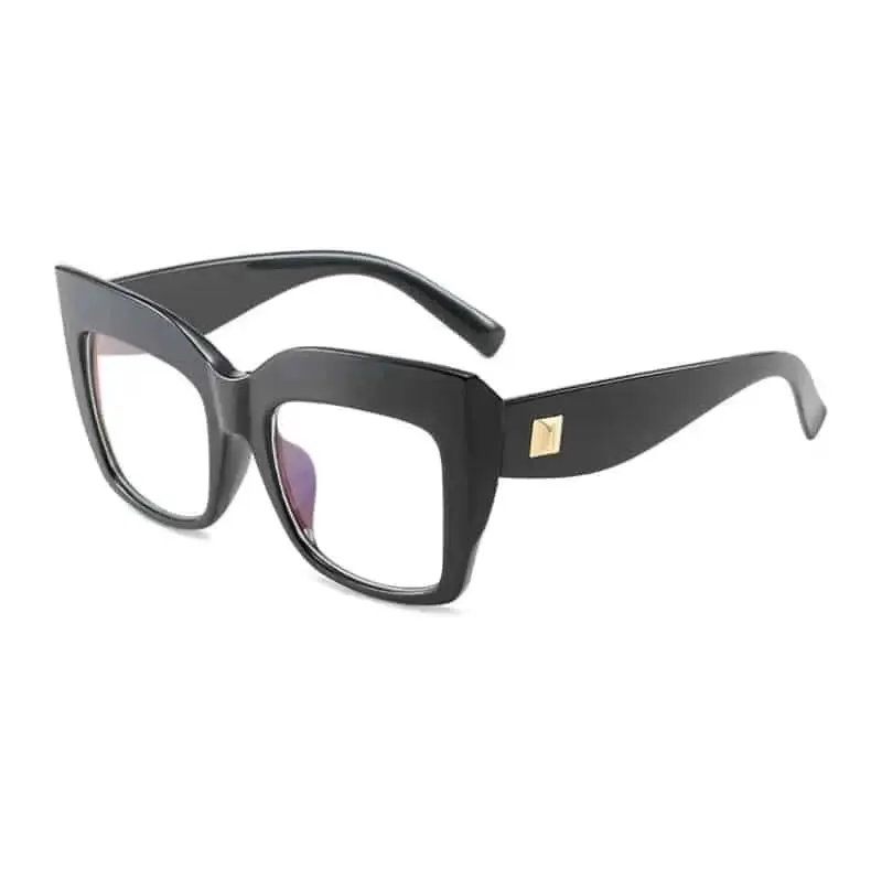 Oversized Square Frame Clear Glasses