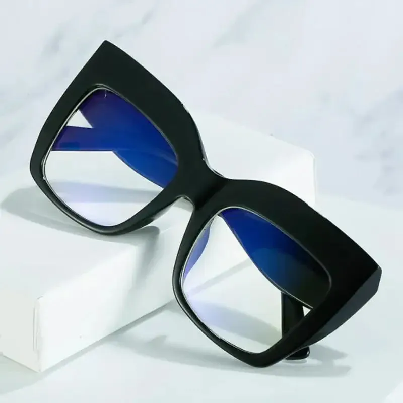 Oversized Square Frame Clear Glasses