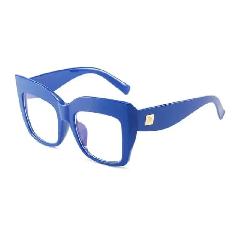 Oversized Square Frame Clear Glasses