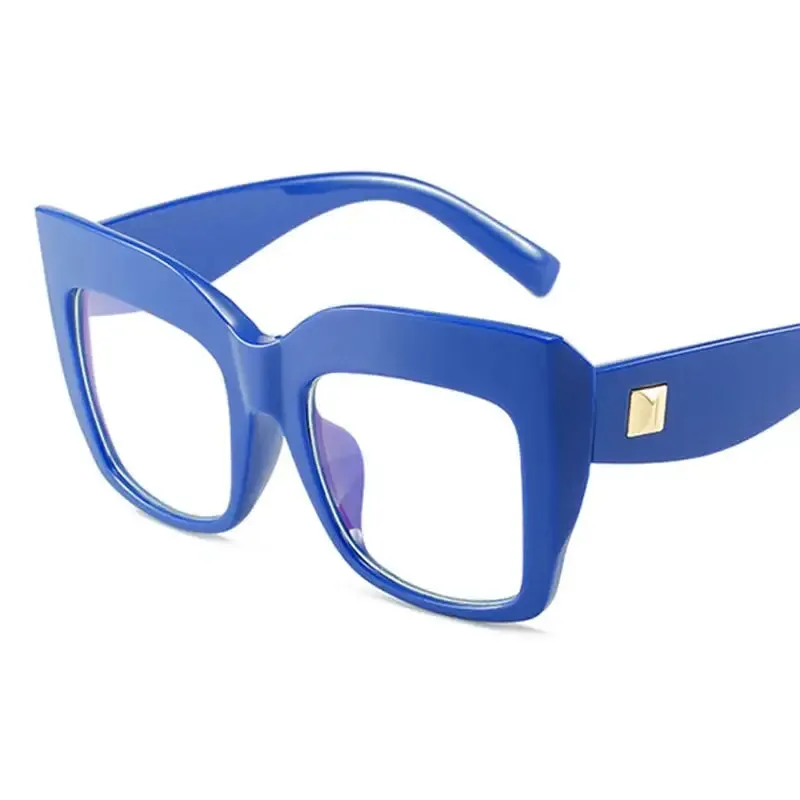 Oversized Square Frame Clear Glasses