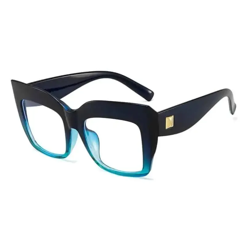 Oversized Square Frame Clear Glasses
