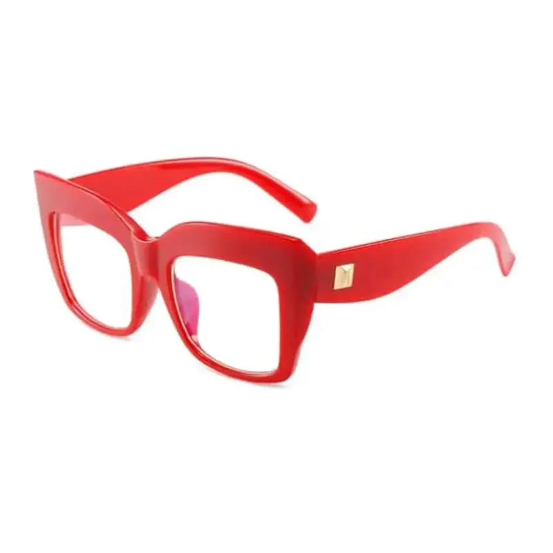 Oversized Square Frame Clear Glasses