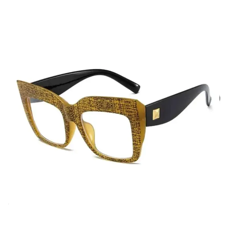 Oversized Square Frame Clear Glasses