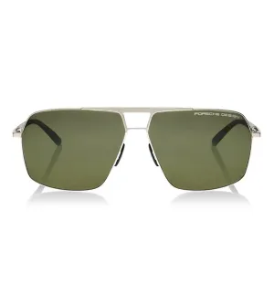 Porsche Design Men's Green Polarized Aviator Sunglasses