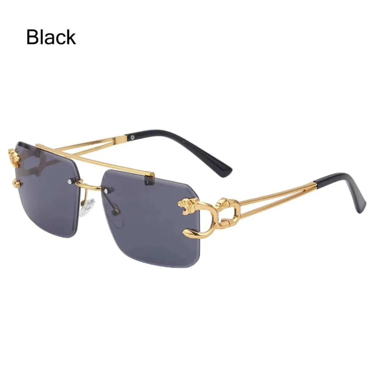 Retro Rimless Steampunk UV400 Sunglasses