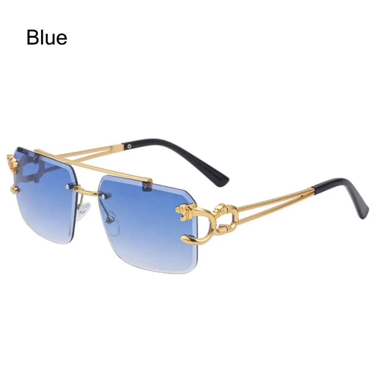 Retro Rimless Steampunk UV400 Sunglasses