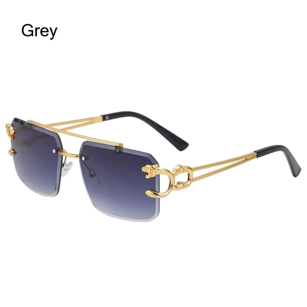 Retro Rimless Steampunk UV400 Sunglasses