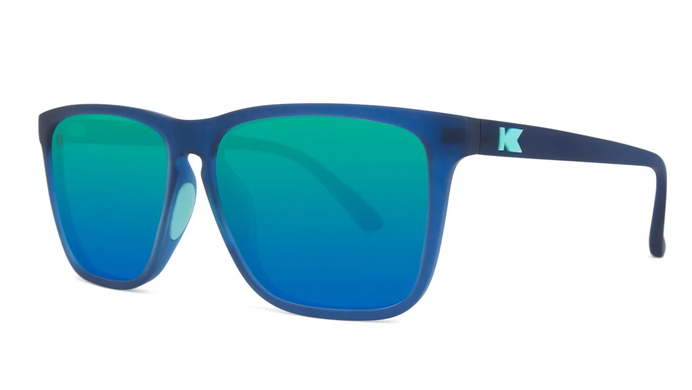 Rubberized Navy / Mint Fast Lanes Sport Sunglasses