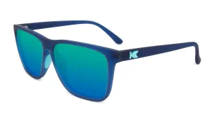 Rubberized Navy / Mint Fast Lanes Sport Sunglasses