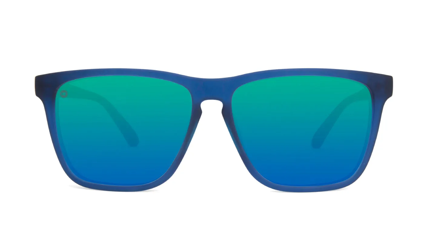 Rubberized Navy / Mint Fast Lanes Sport Sunglasses