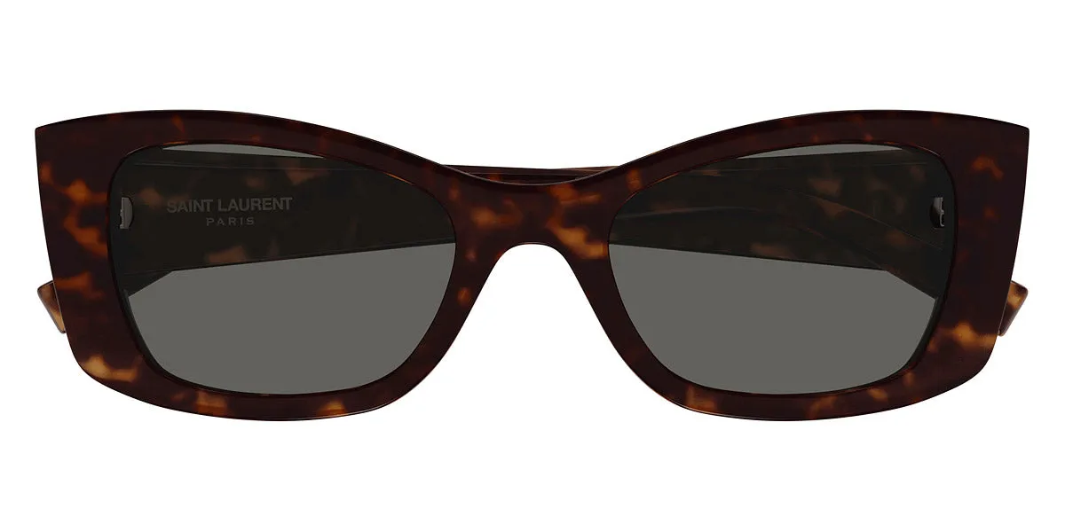 Saint Laurent Havana New Wave Sunglasses with Gray Lenses