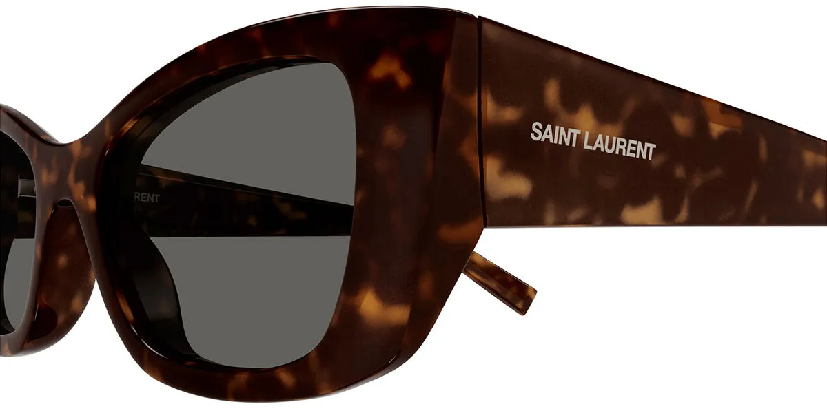 Saint Laurent Havana New Wave Sunglasses with Gray Lenses