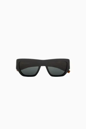 Saint Laurent Pillowed Square Framed Sunglasses - Black