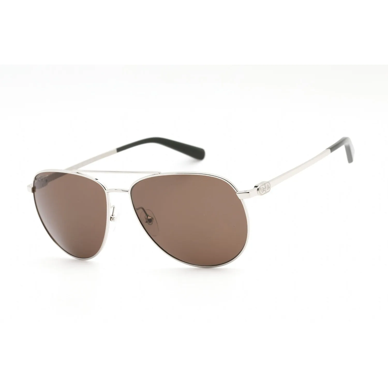 Salvatore Ferragamo SF157S Sunglasses Silver / Brown Polarized