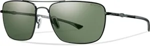 Smith Optics Audible Lifestyle Sunglasses, Matte Black Frame ChromaPop Polarized Grey Green Lens