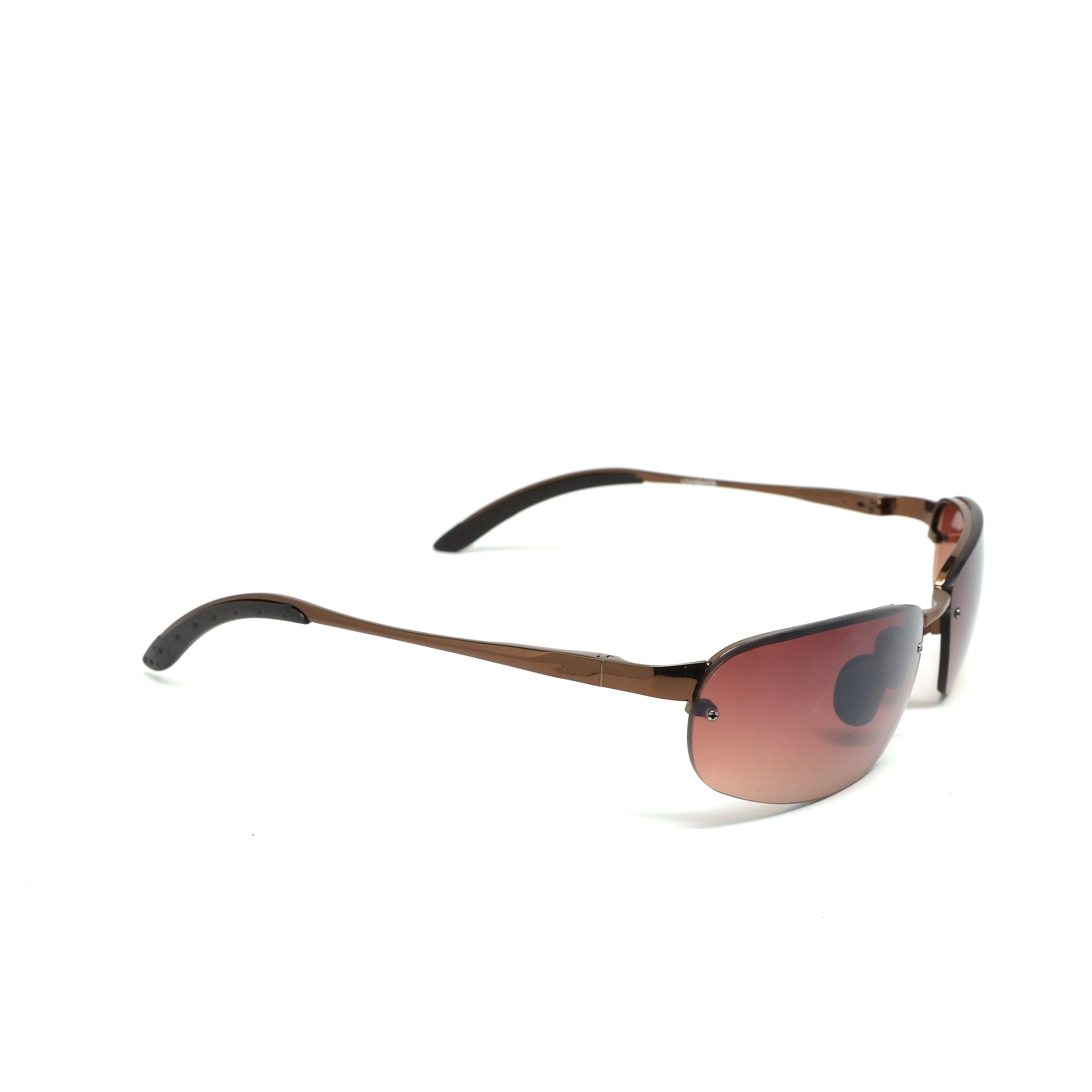 //Style 428// Deluxe Vintage 90s Frameless Metal Sunglasses - Brown