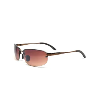 //Style 428// Deluxe Vintage 90s Frameless Metal Sunglasses - Brown