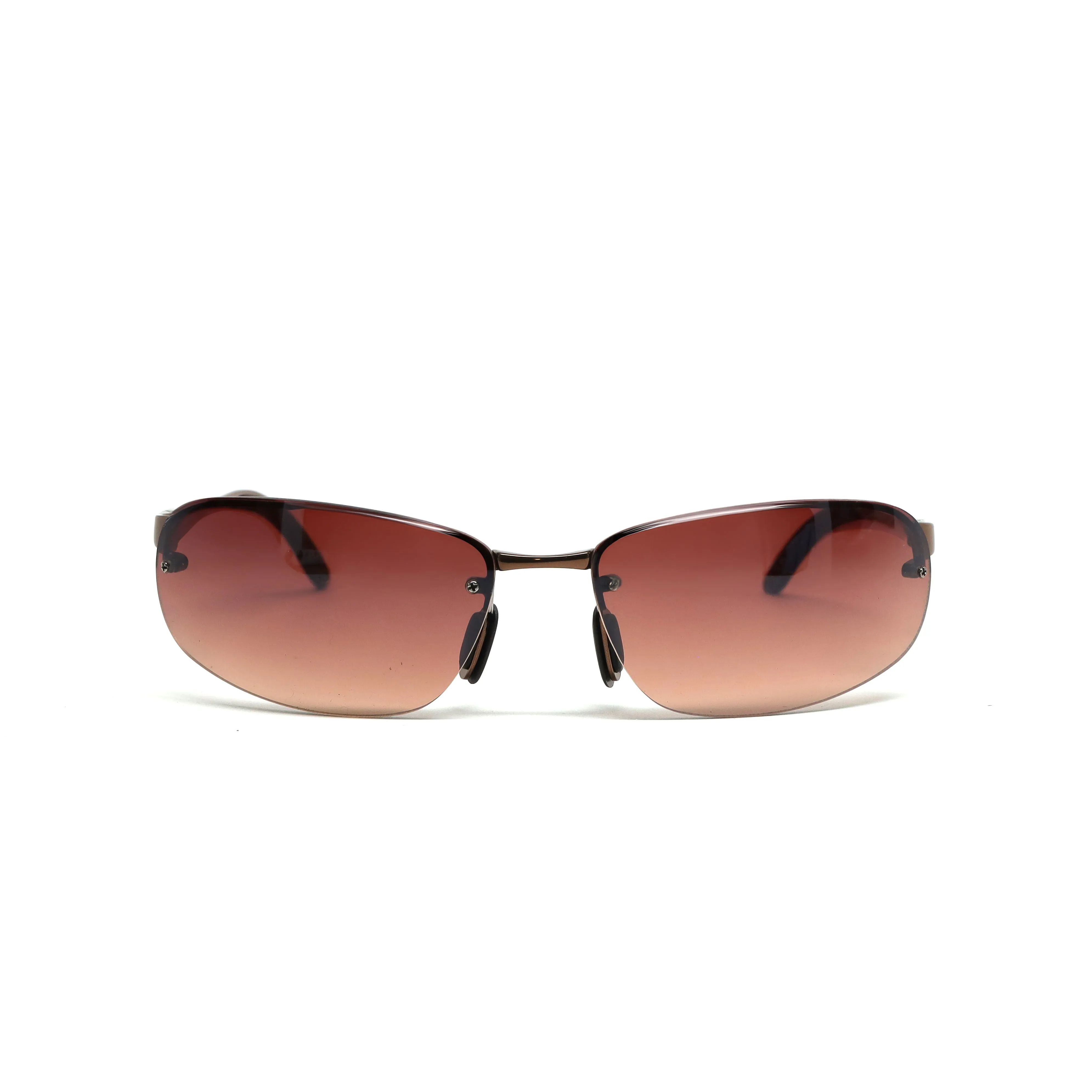 //Style 428// Deluxe Vintage 90s Frameless Metal Sunglasses - Brown