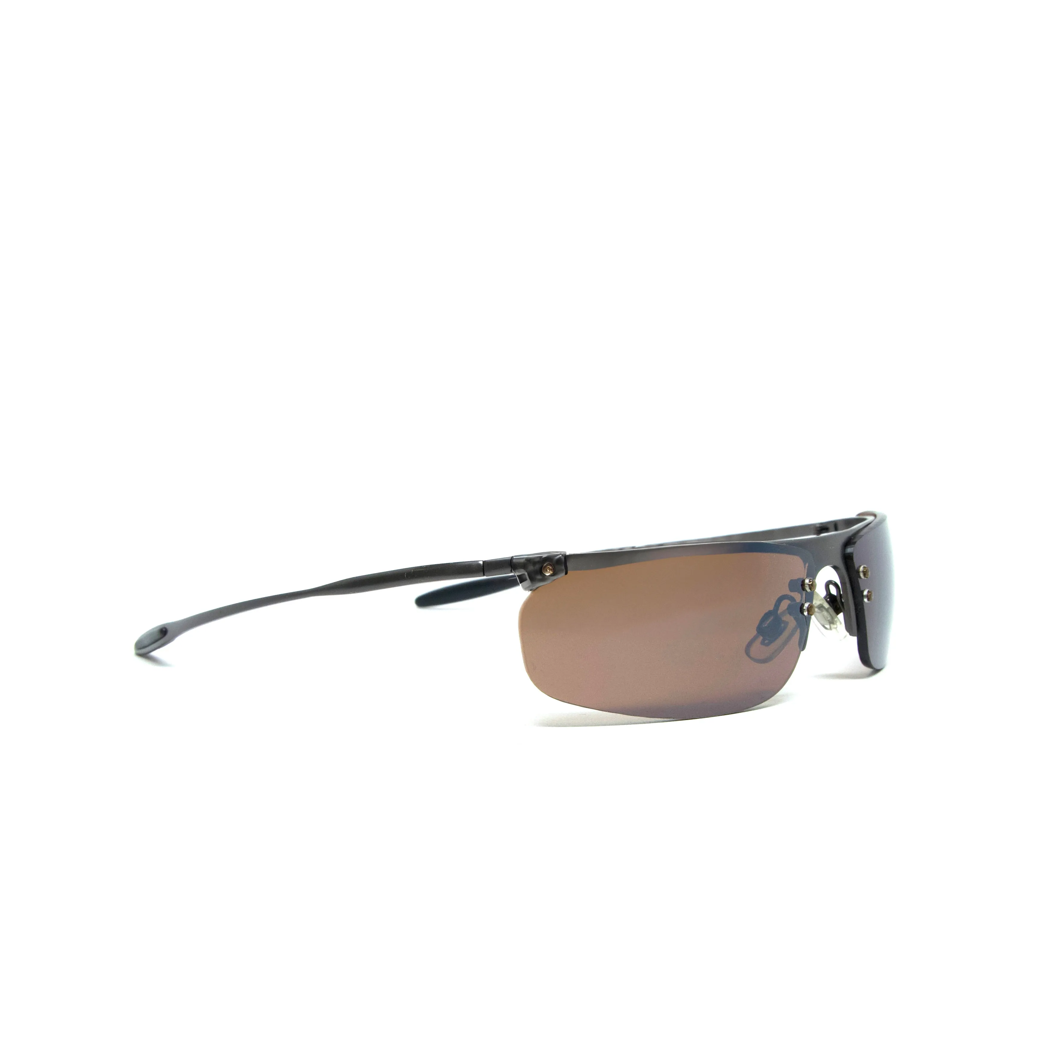 //Style 818// Deluxe Vintage 90s Steel Visor Shades - Bronze/Brown
