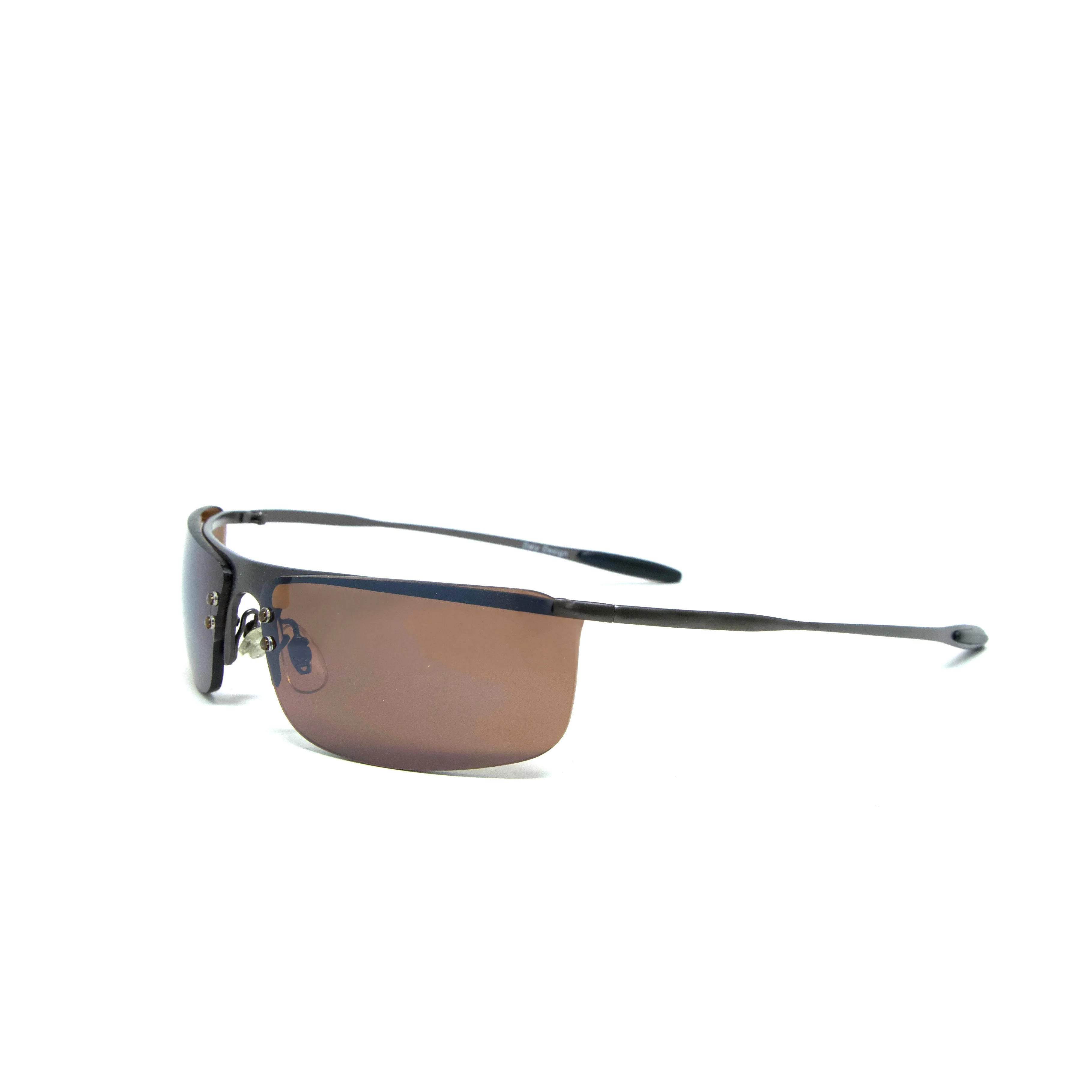 //Style 818// Deluxe Vintage 90s Steel Visor Shades - Bronze/Brown
