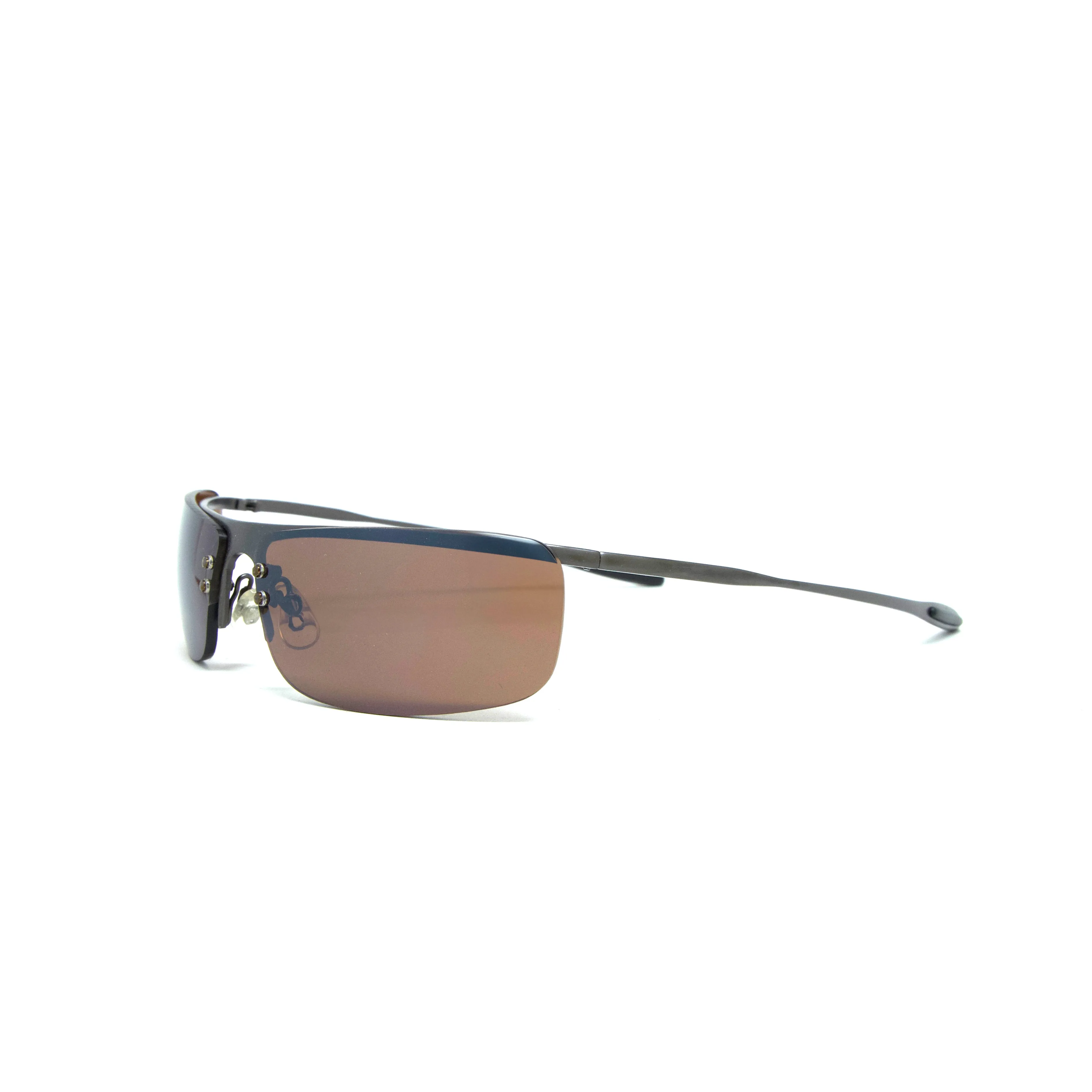 //Style 818// Deluxe Vintage 90s Steel Visor Shades - Bronze/Brown
