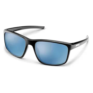 Suncloud Women's Black Frame Blue Mirror Lens Respek Polarized Sunglasses - 202337807595X
