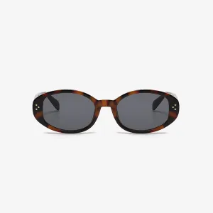 TEEK - Styled Oval Frame Oval Sunglasses