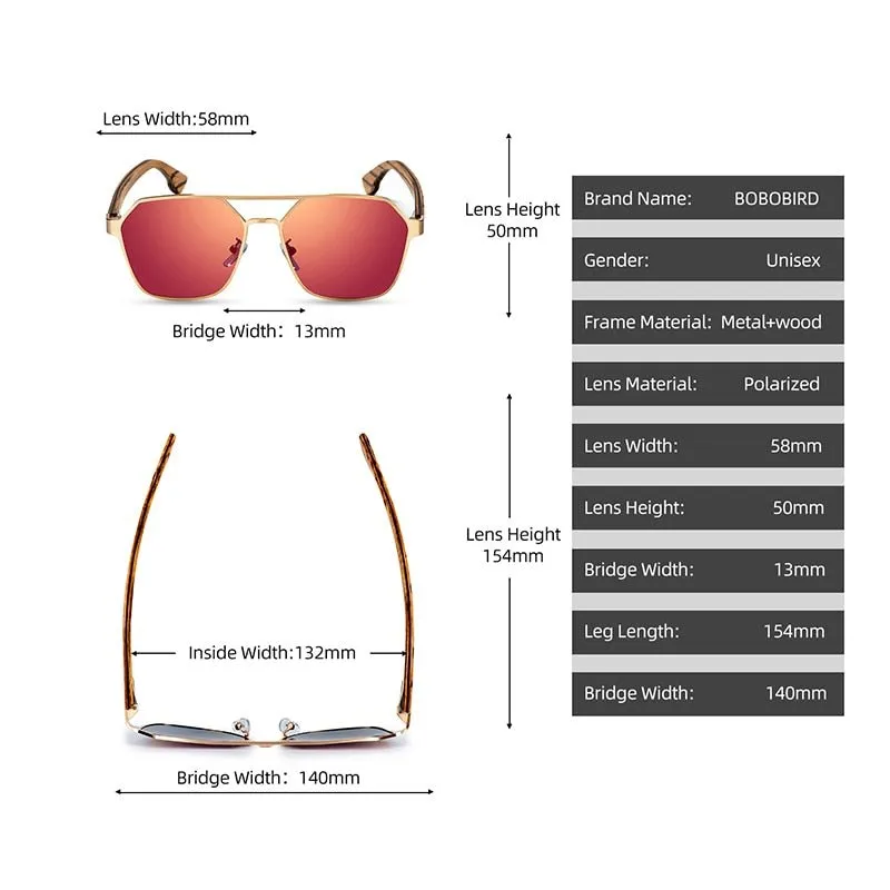UV400 Polarized Metal Sunglasses