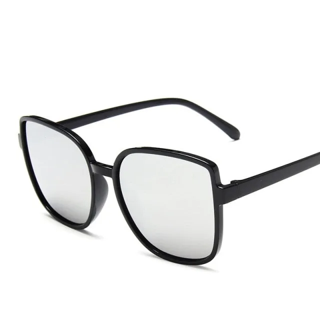 VenusFox Fashion Colorful Reflective Mercury Sunglasses Oversize Round Frame Glasses Coated Outdoor Internet Celebrity Recommend Gafas