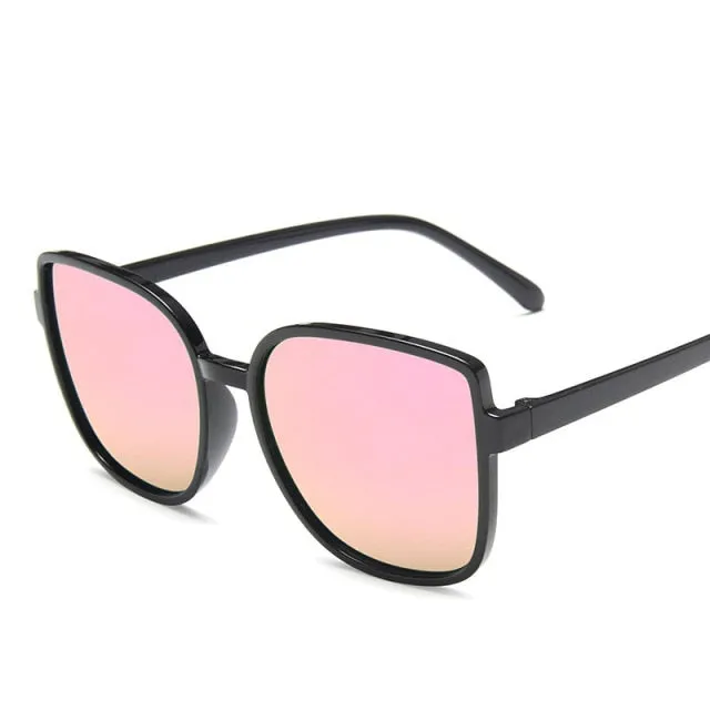 VenusFox Fashion Colorful Reflective Mercury Sunglasses Oversize Round Frame Glasses Coated Outdoor Internet Celebrity Recommend Gafas