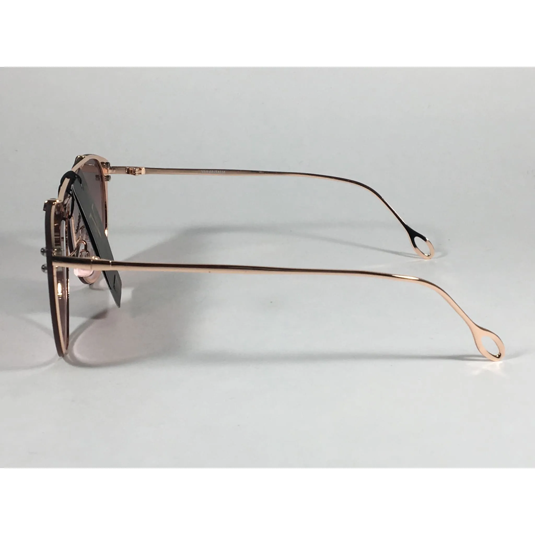 Versace 19V69 Italia Elisa Round Sunglasses Rose Gold Metal Brown Gradient Lens