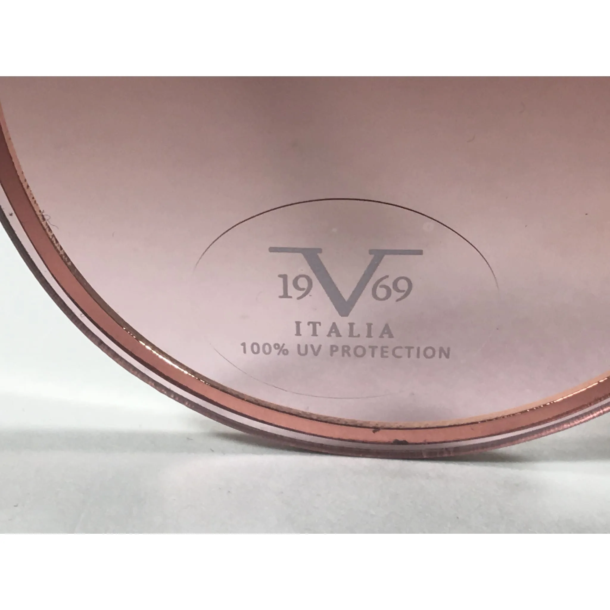 Versace 19V69 Italia Elisa Round Sunglasses Rose Gold Metal Brown Gradient Lens