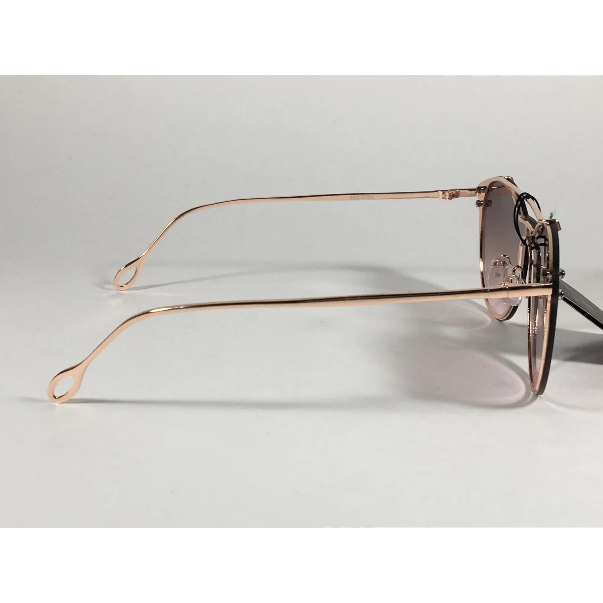 Versace 19V69 Italia Elisa Round Sunglasses Rose Gold Metal Brown Gradient Lens