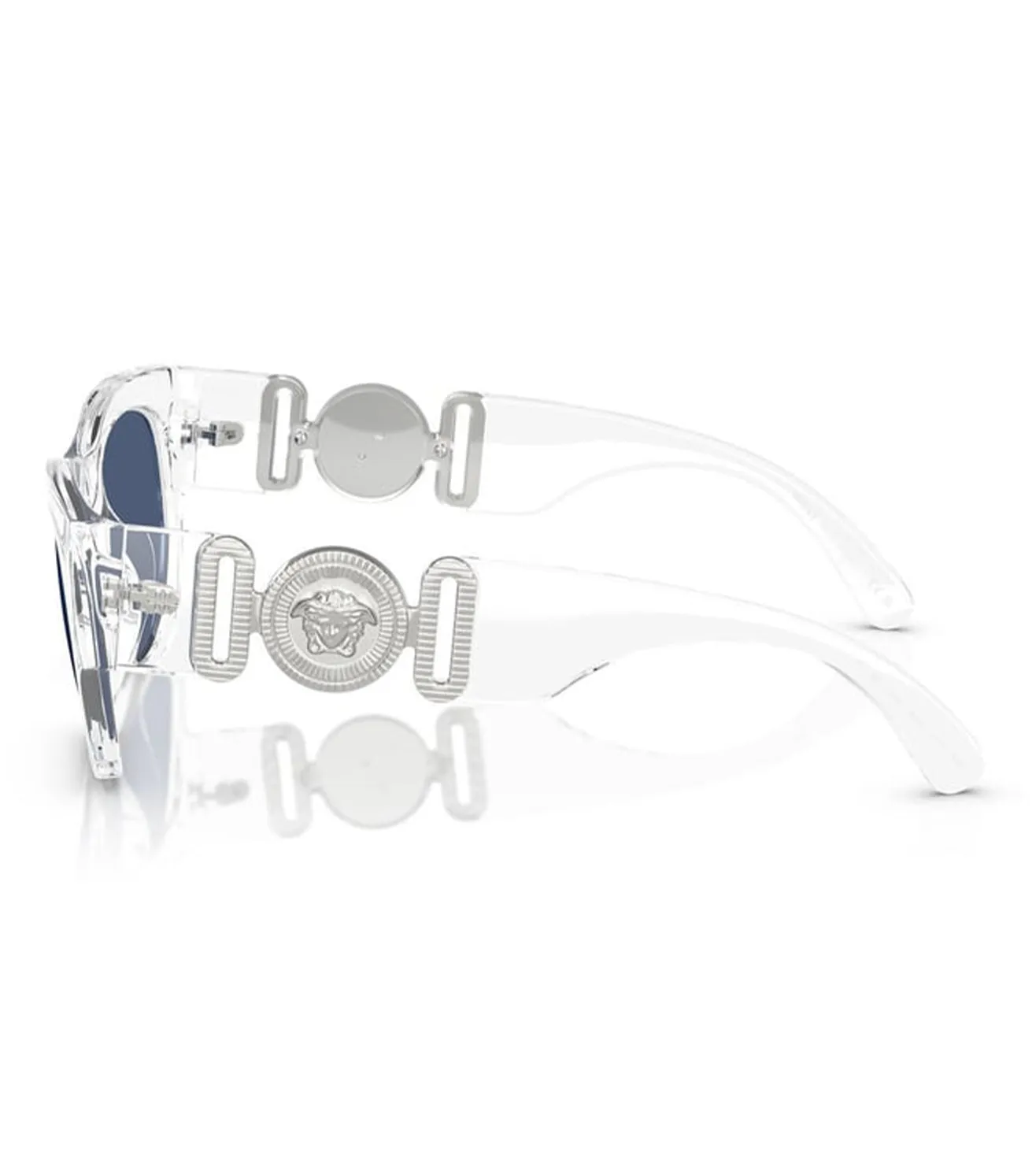 Versace Men's Blue Geometric Sunglasses