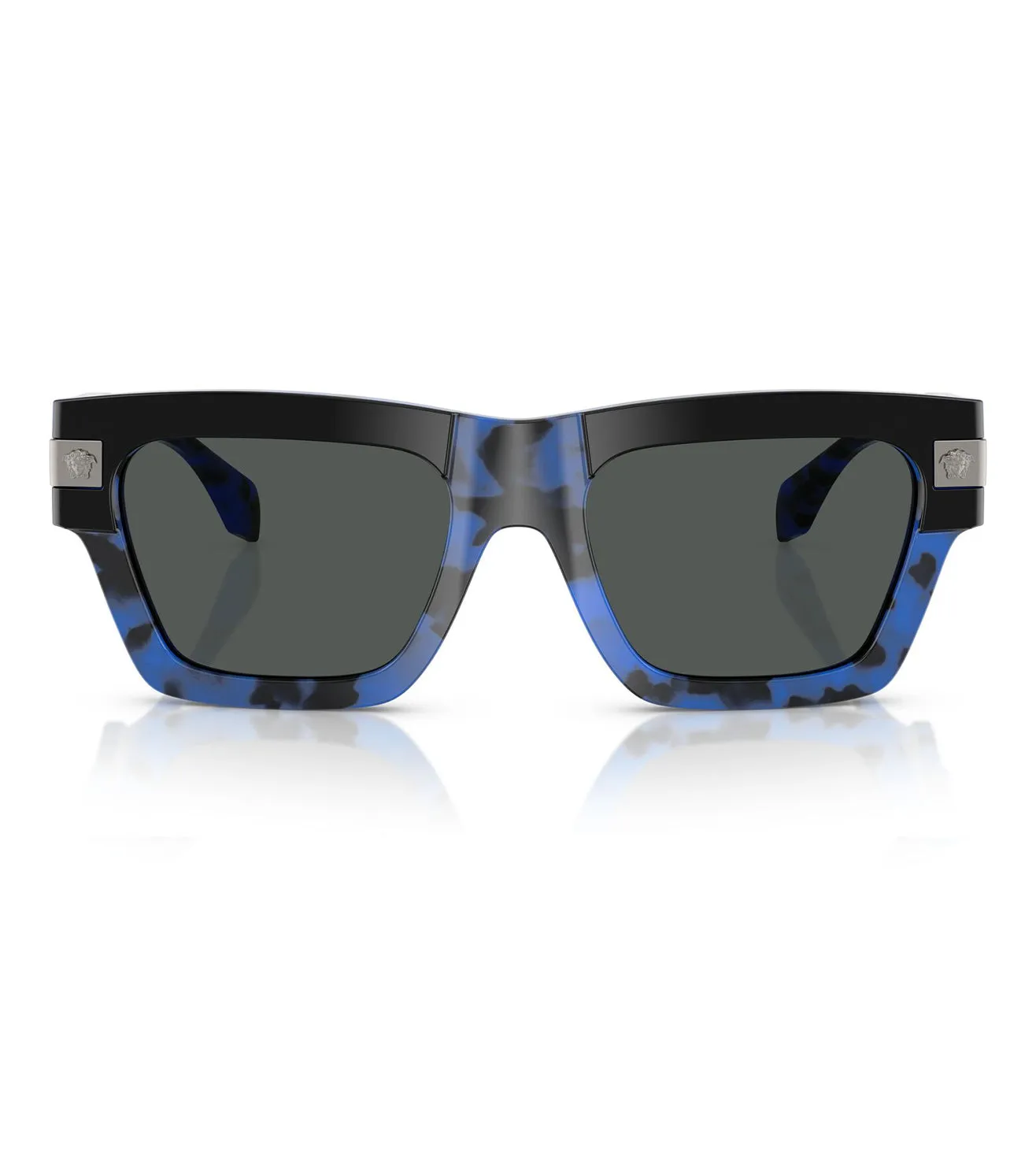 Versace Men's Dark Grey Square Sunglasses