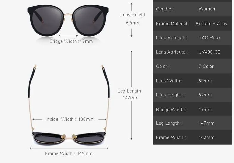 Women's Fashion Cat Eye Sunglasses