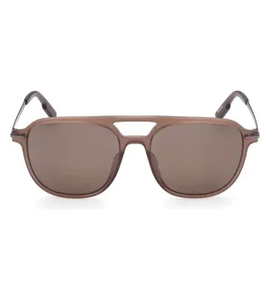Zegna Men's Brown Aviator Sunglasses